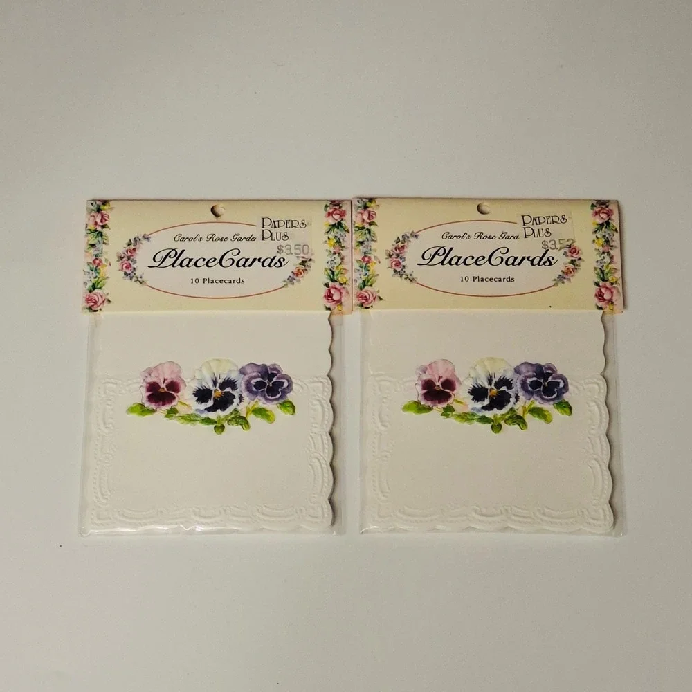 Vintage Carol Wilson Rose Garden Place Cards Lot of 20 Sealed Floral NOS